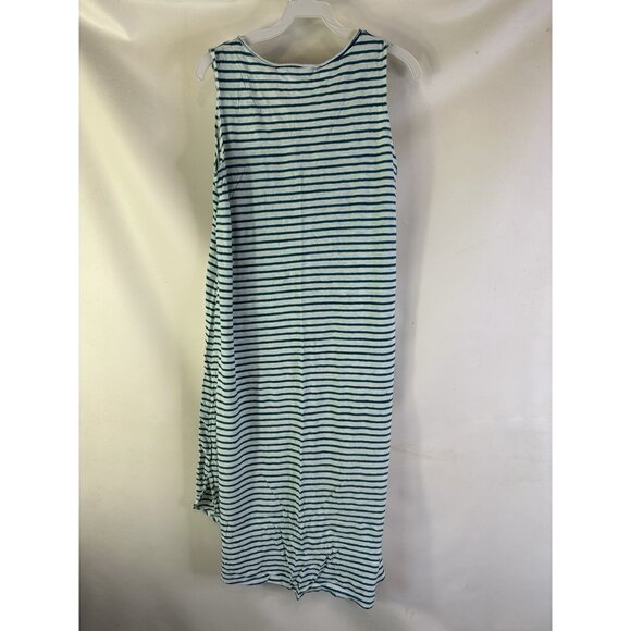 Cut Loose Cotton Linen Striped Flowy Dress Lagenlook Coastal - Picture 7 of 7